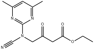 ethyl 4-(N-(4,6-dimethylpyrimidin-2-yl)cyanamido)-3-oxobutanoate Structural