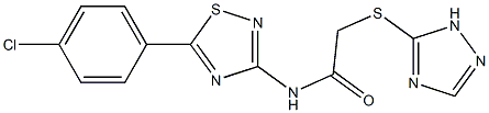 N-[5-(4-chlorophenyl)-1,2,4-thiadiazol-3-yl]-2-(1H-1,2,4-triazol-3-ylsulfanyl)acetamide Structural