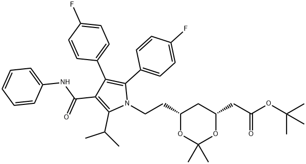 Difluoro Atorvastatin Acetonide tert-Butyl Ester Structural