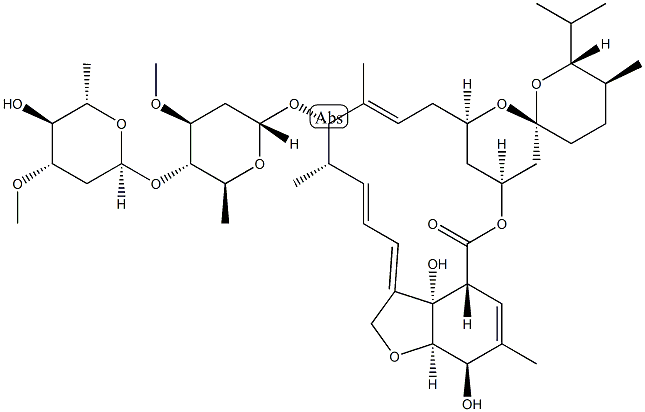 Avermectin A1a, 5-O-demethyl-25-de(1-methylpropyl)-22,23-dihydro-25-(1-methylethyl)- Structural