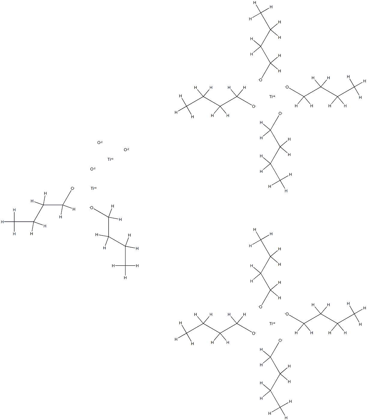 TETRABUTYL ORTHOTITANATE TETRAMER Structural