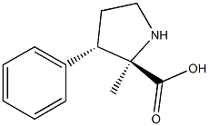 D-Proline, 2-methyl-3-phenyl-, (3S)-rel- (9CI) Structural