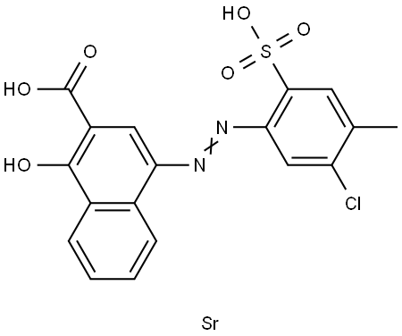 strontium 4-[(5-chloro-4-methyl-2-sulphonatophenyl)azo]-1-hydroxy-2-naphthoate (1:1) Structural