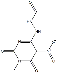 N-[(1-methyl-5-nitro-2,6-dioxo-5H-pyrimidin-4-yl)amino]formamide Structural