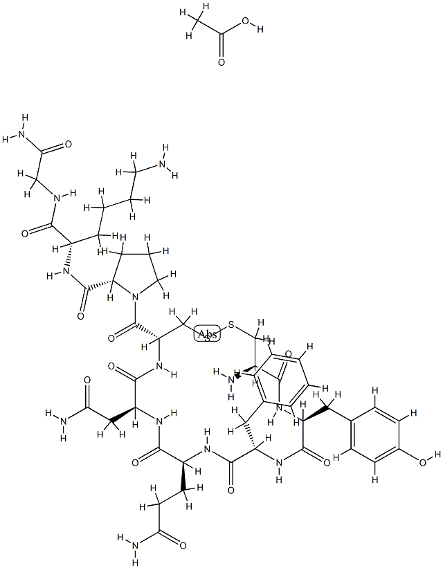 Vasopressin, 8-l-lysine-, monoacetate (salt) Structural