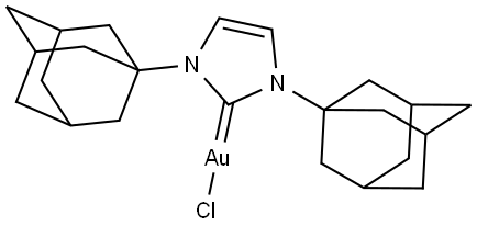 Chloro[1,3-bis(adamantyl)2H-imidazol-2-ylidene]gold(I) Structural