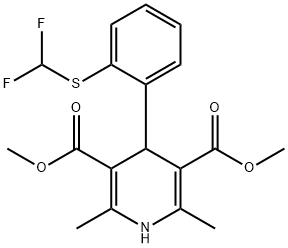 2,6-Dimethyl-3,5-dicarbomethoxy-4-(o-difluoromethylthiophenyl)-1,4-dih ydropyridine [French] Structural