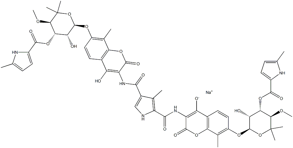 Sodium coumermycin A1 Structural