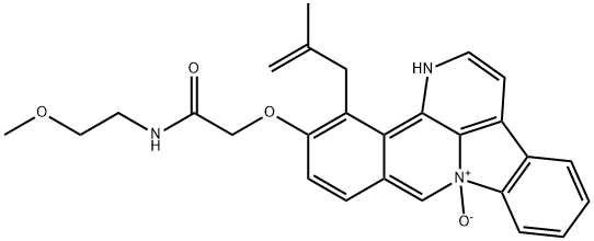 N-(2-methoxyethyl)-2-((13-(2-methylallyl)-8-oxo-8H-benzo[c]indolo[3,2,1-ij][1,5]naphthyridin-12-yl)oxy)acetamide Structural