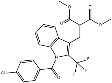 DiMethyl 2-((1-(4-chlorobenzoyl)-2-(trifluoroMethyl)-1H-indo-l-3-yl)Methyl)Malonate Structural