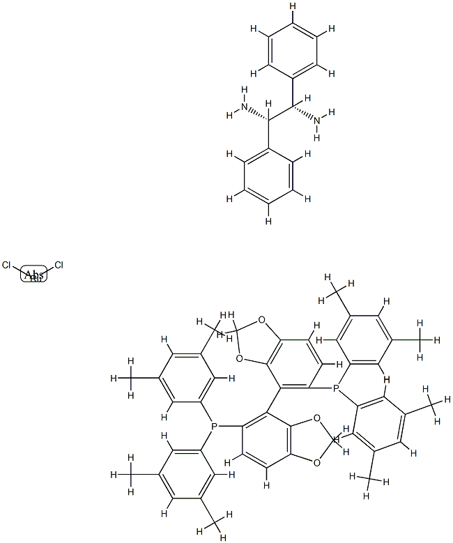 Dichloro{(S)-(-)-5,5'-bis[di(3,5-xylyl)phosphino]-4,4'-bi-1,3-benzodioxole} [(1S,2S)-(-)-1,2-diphenylethylenediamine]ruthenium(II) RuCl2[(S)-dm-segphos][(S,S)-dpen]　