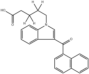 JWH 018 N-pentanoic acid metabolite-d4 Structural