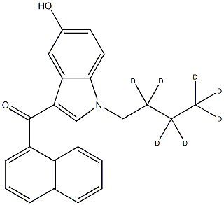 JWH 073 5-hydroxyindole metabolite-d7 Structural