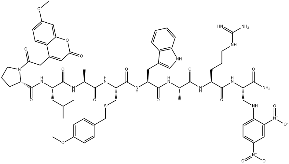 Mca-PLAC(p-OMeBz)-WAR(Dpa)-NH2 Structural