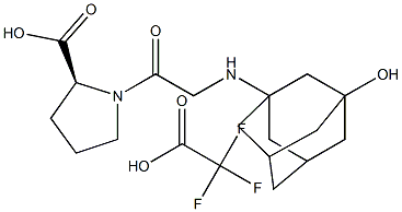 Vildagliptin Carboxy Acid Metabolite Trifluoroacetate Structural