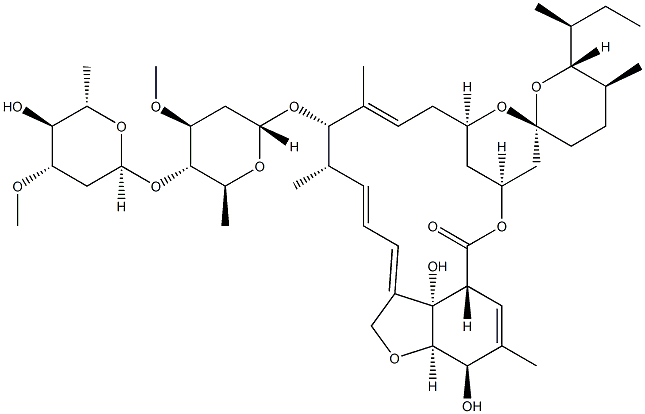 Avermectin A1a, 5-O-demethyl-22,23-dihydro- Structural