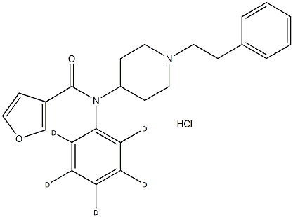 Furanyl fentanyl 3-furancarboxamide isomer-d5 (hydrochloride) Structural