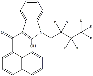 JWH 073 2-hydroxyindole metabolite-d7 Structural