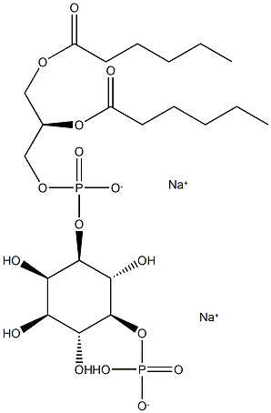 PtdIns-(5)-P1 (1,2-dihexanoyl) (sodium salt) Structural