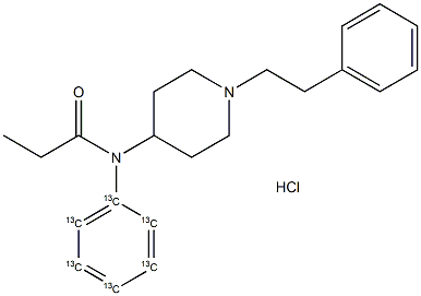 Fentanyl-13C6 (hydrochloride) Structural