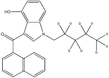 JWH 018 4-hydroxyindole metabolite-d9 Structural