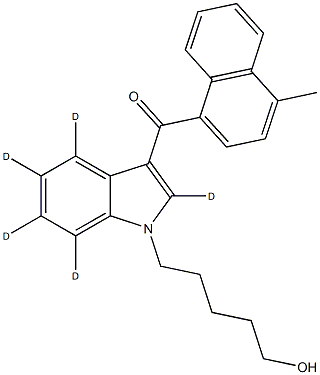 JWH 122 N-(5-hydroxypentyl) metabolite-d5 Structural