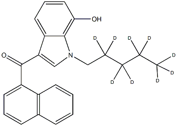 JWH 018 7-hydroxyindole metabolite-d9 Structural