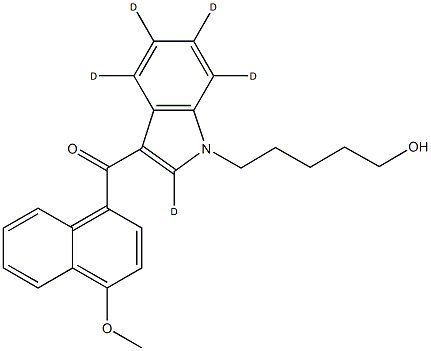 JWH 081 N-(5-hydroxypentyl) metabolite-d5 Structural