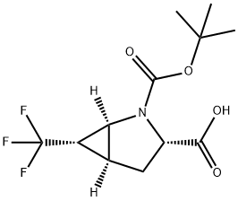 (1S,3S,5S,6S)-2-(tert-butoxycarbonyl)-6-(trifluoromethyl)-2-azabicyclo[3.1.0]hexane-3-carboxylic acid