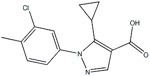 1-(3-CHLORO-4-METHYLPHENYL)-5-CYCLOPROPYL-1H-PYRAZOLE-4-CARBOXYLIC ACID