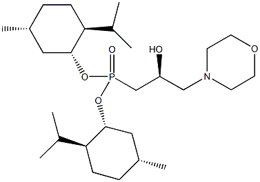 bis[(1R,2S,5R)-2-isopropyl-5-methylcyclohexyl] [(2S)-2-hydroxy-3-morpholin-4-ylpropyl]phosphonate Structural