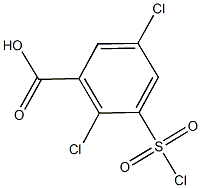 2,5-Dichloro-3-chlorosulfonyl-benzoic acid Structural