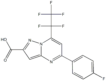 5-(4-fluorophenyl)-7-(pentafluoroethyl)pyrazolo[1,5-a]pyrimidine-2-carboxylic acid