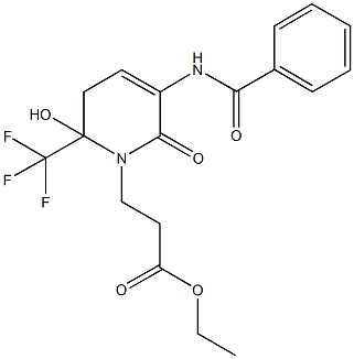 ethyl 3-[5-(benzoylamino)-2-hydroxy-6-oxo-2-(trifluoromethyl)-3,6-dihydropyridin-1(2H)-yl]propanoate