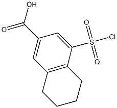 4-(chlorosulfonyl)-5,6,7,8-tetrahydronaphthalene-2-carboxylic acid Structural