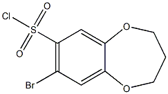 8-bromo-3,4-dihydro-2H-1,5-benzodioxepine-7-sulfonyl chloride Structural