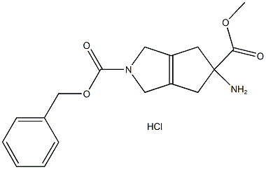 2-BENZYL 5-METHYL 5-AMINO-3,4,5,6-TETRAHYDROCYCLOPENTA[C]PYRROLE-2,5(1H)-DICARBOXYLATE HYDROCHLORIDE Structural