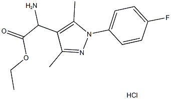 ethyl amino[1-(4-fluorophenyl)-3,5-dimethyl-1H-pyrazol-4-yl]acetate hydrochloride Structural