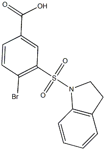 4-BROMO-3-(2,3-DIHYDRO-1H-INDOL-1-YLSULFONYL)BENZOIC ACID