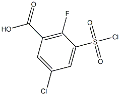 5-CHLORO-3-(CHLOROSULFONYL)-2-FLUOROBENZOIC ACID Structural