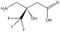 (3S)-3-(aminomethyl)-4,4,4-trifluoro-3-hydroxybutanoic acid Structural