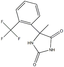 5-methyl-5-[2-(trifluoromethyl)phenyl]imidazolidine-2,4-dione Structural