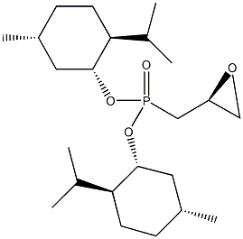 bis[(1R,2S,5R)-2-isopropyl-5-methylcyclohexyl] [(2S)-oxiran-2-ylmethyl]phosphonate Structural