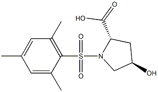 (2S,4R)-4-hydroxy-1-(mesitylsulfonyl)pyrrolidine-2-carboxylic acid Structural