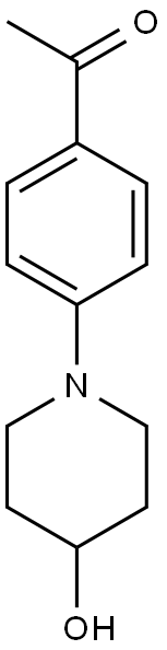 1-[4-(4-hydroxypiperidin-1-yl)phenyl]ethan-1-one Structural