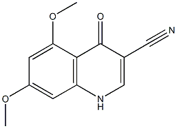 5,7-dimethoxy-4-oxo-1,4-dihydroquinoline-3-carbonitrile Structural