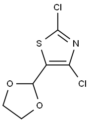 2,4-DICHLORO-5-(1,3-DIOXOLAN-2-YL)-1,3-THIAZOLE Structural