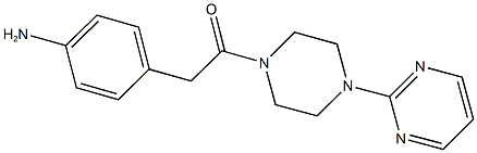 4-[2-oxo-2-(4-pyrimidin-2-ylpiperazin-1-yl)ethyl]aniline Structural