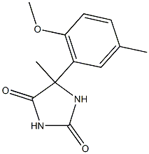 5-(2-methoxy-5-methylphenyl)-5-methylimidazolidine-2,4-dione Structural