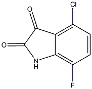 4-CHLORO-7-FLUORO-1H-INDOLE-2,3-DIONE Structural